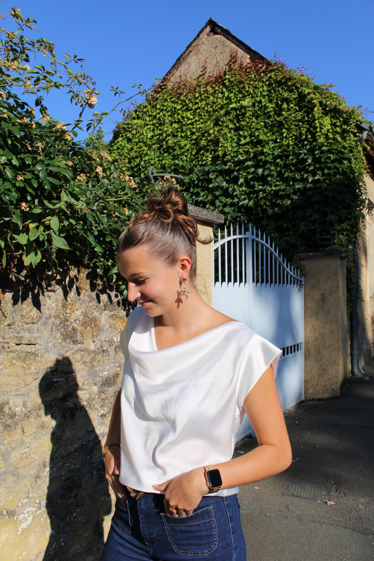Top Inès blanc