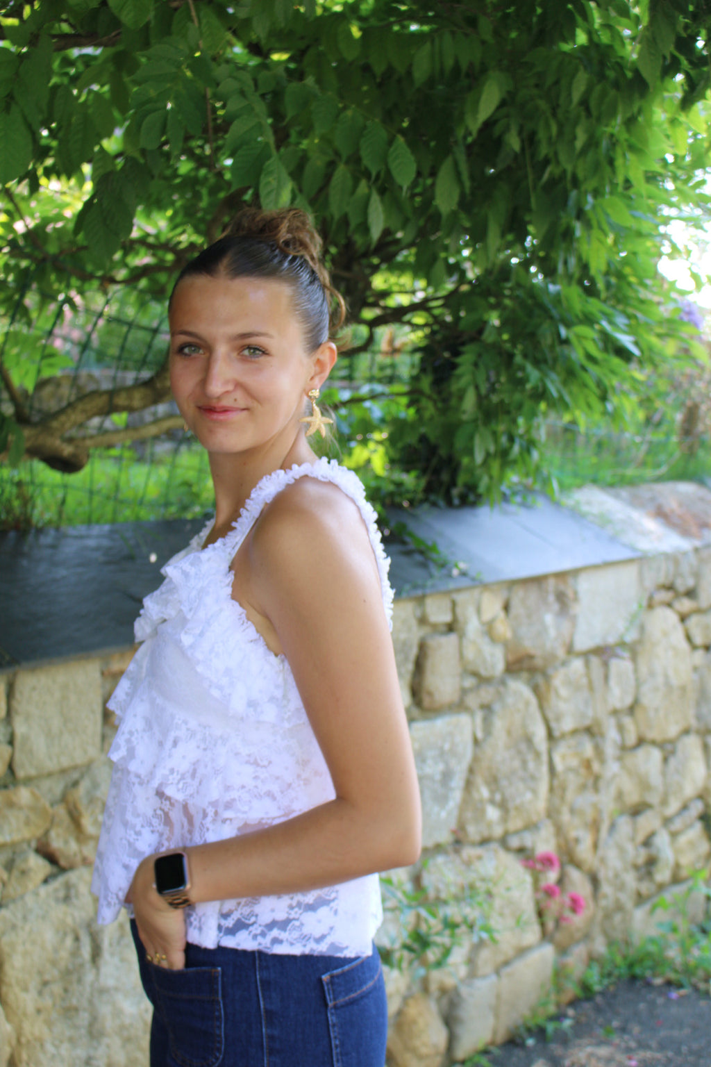 Top Elise blanc