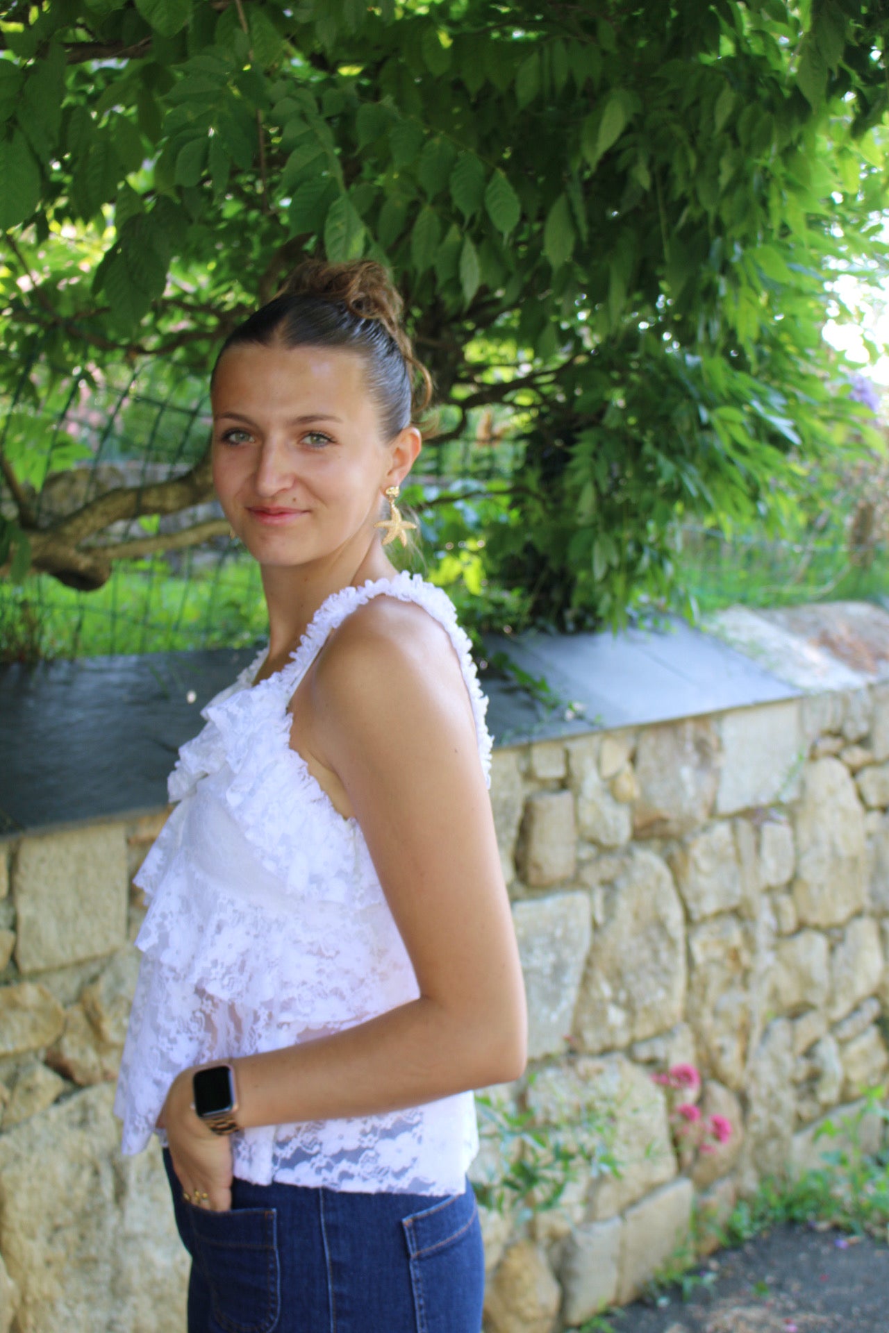 Top Elise blanc